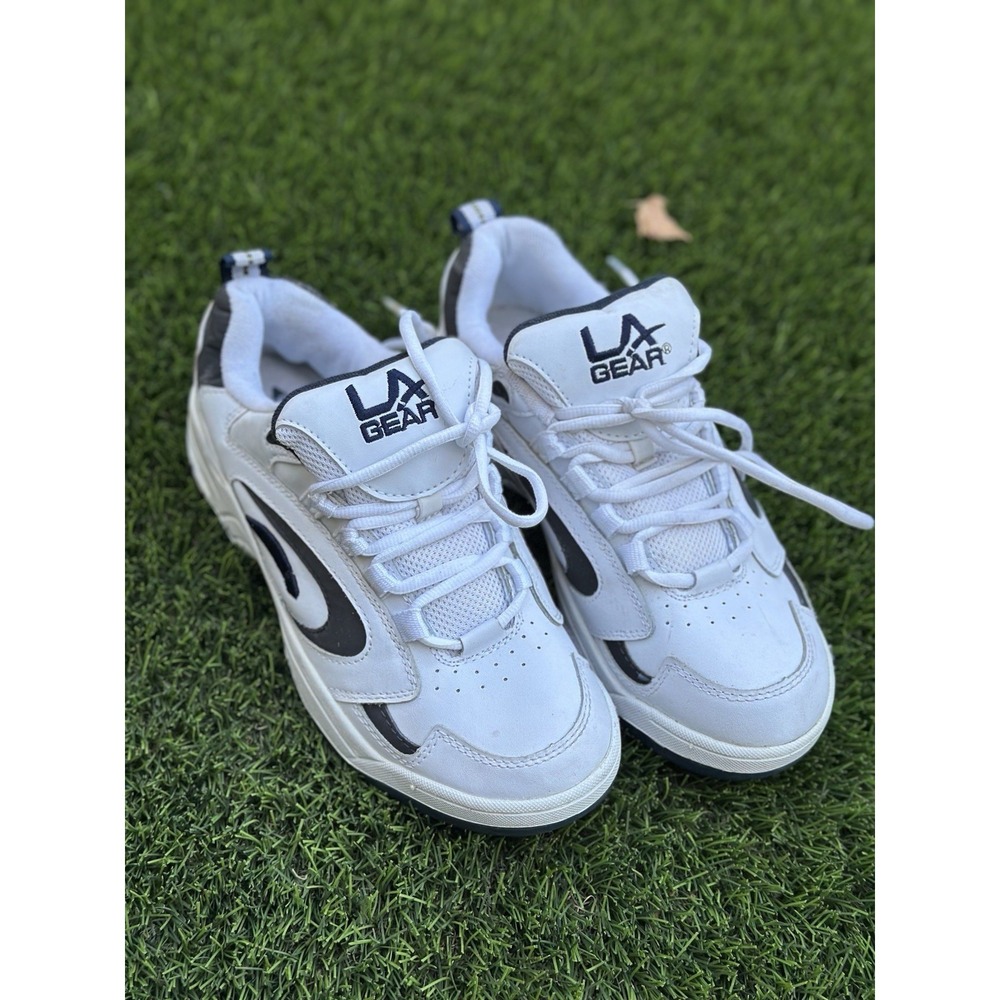 L.A. Gear Madrid 2103M White Black Men's Size 8 Sneakers Shoes